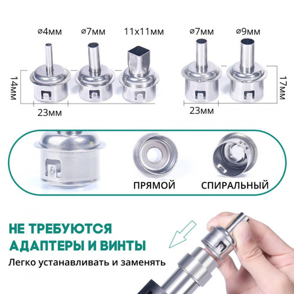 Термовоздушная двухканальная паяльная станция YIHUA 992D-III (С245+термофен)
