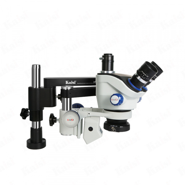 Микроскоп Kaisi MRS-350E триинокулярный на кронштейне с дымоуловителем