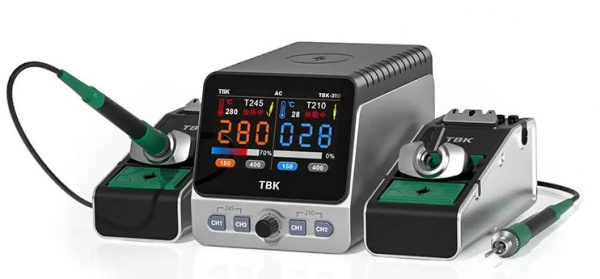 Двухканальная паяльная станция TBK-310 (210+245)